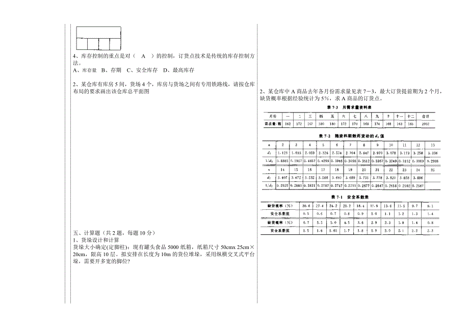 仓储第一套试卷_第2页