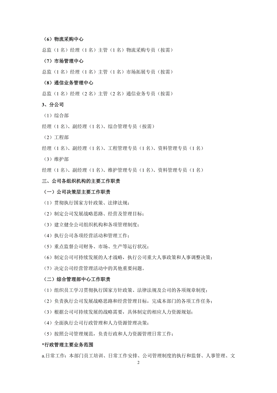 组织架构、部门岗位职责与权限设置(03-18)_第2页