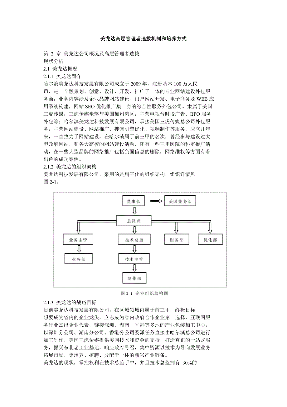 美龙达高层管理者选拔机制和培养方式_第1页