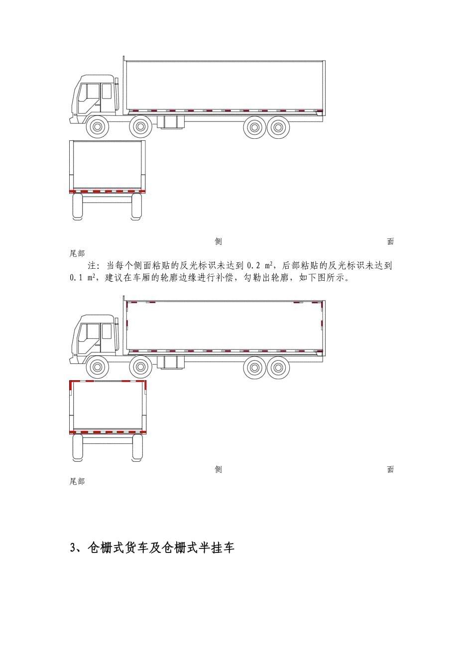 部分车型车身反光标识粘贴式样示例_第5页