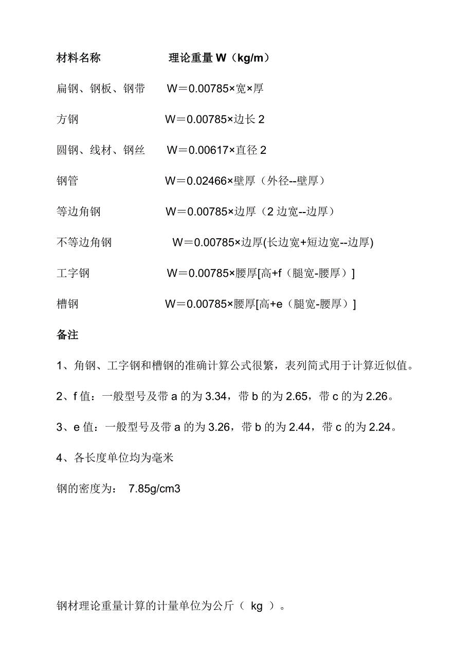 带例子钢材理论重量计算简式_第1页