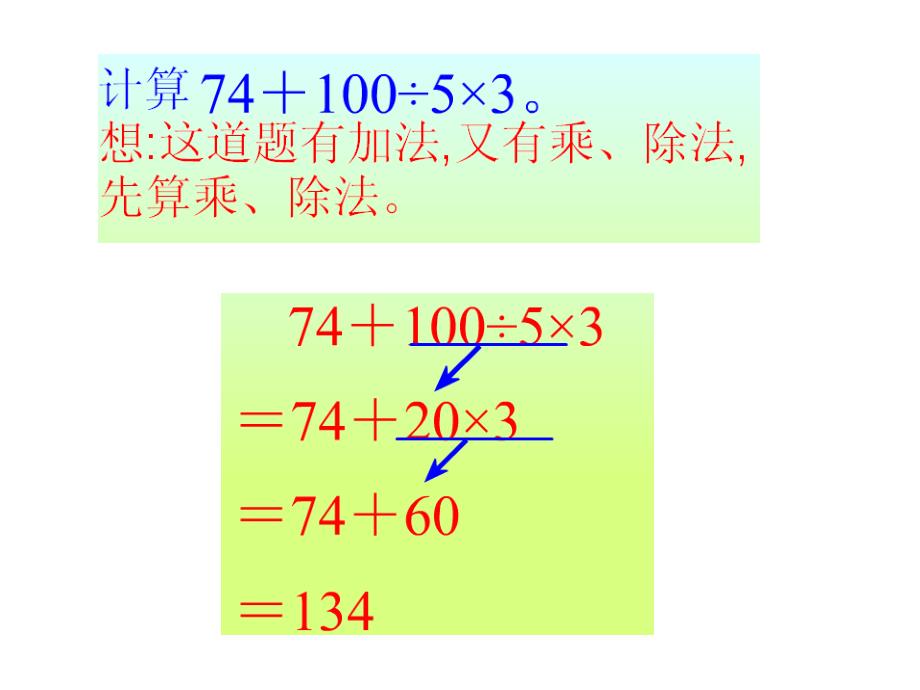 人教版四年级数学下册《四则运算》课件_第4页