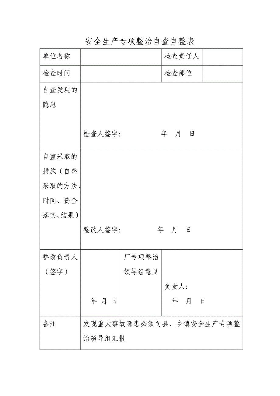 安全生产专项整治责任书_第2页