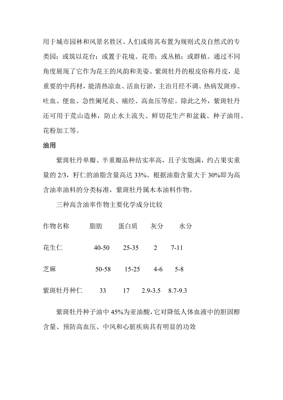 油用紫斑牡丹概况(用途)_第4页