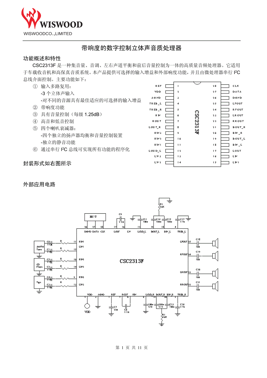 带响度的数字控制立体声音质处理器_第1页