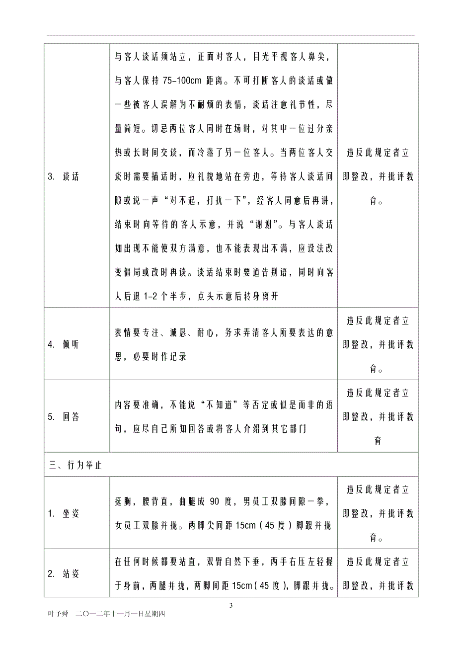 酒店管理质检  酒店服务质量考评标准_第3页