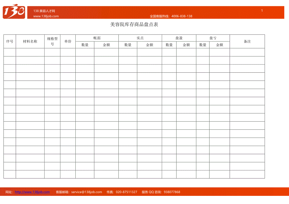 美容院库存商品盘点表_第1页