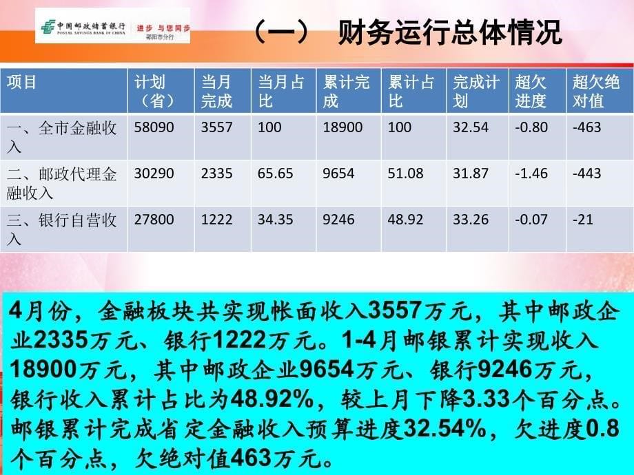 4月份经营形势分析视频会议资料（分行计划财务部）_第5页