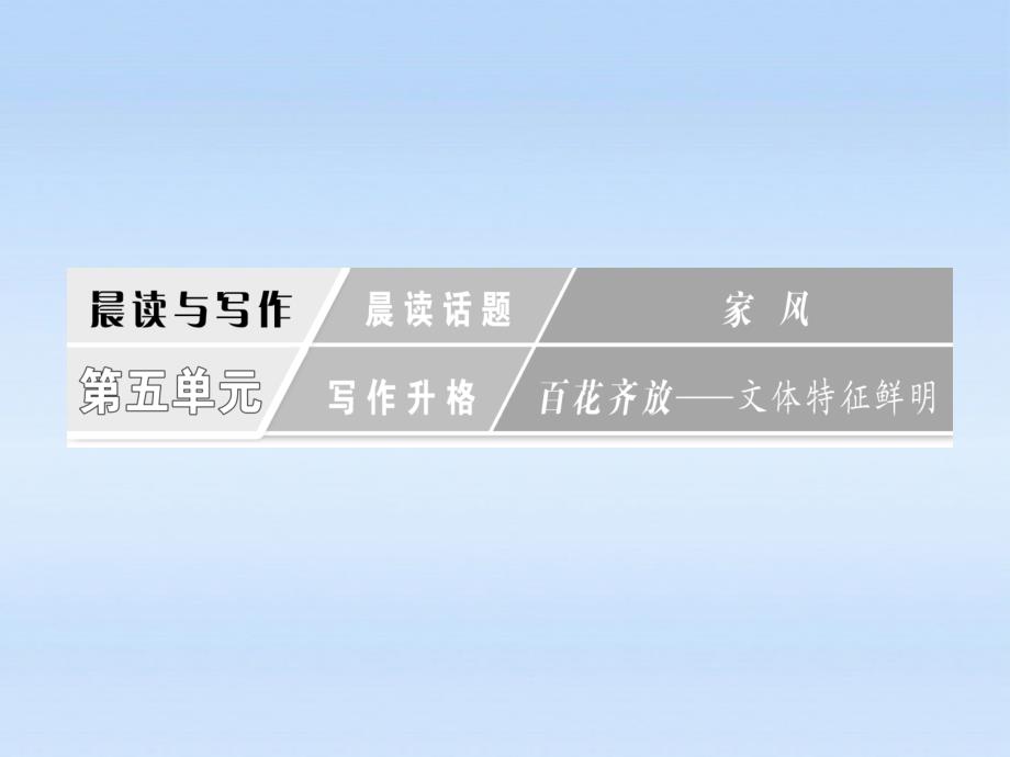 2012高三语文一轮复习 1.5 晨读话题 家风课件_第1页