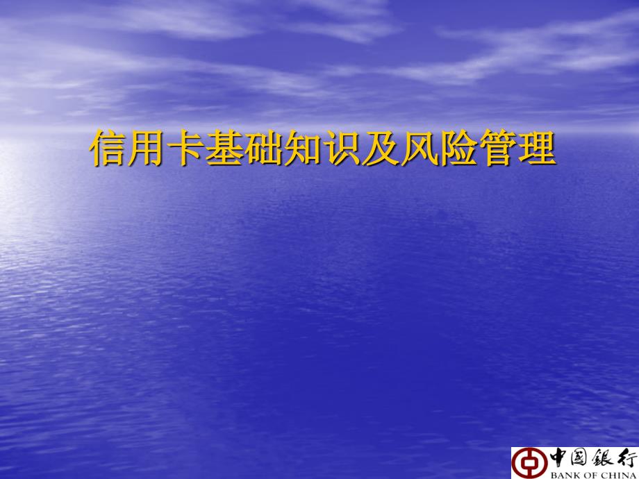 信用卡基础知识及风险管理_第1页