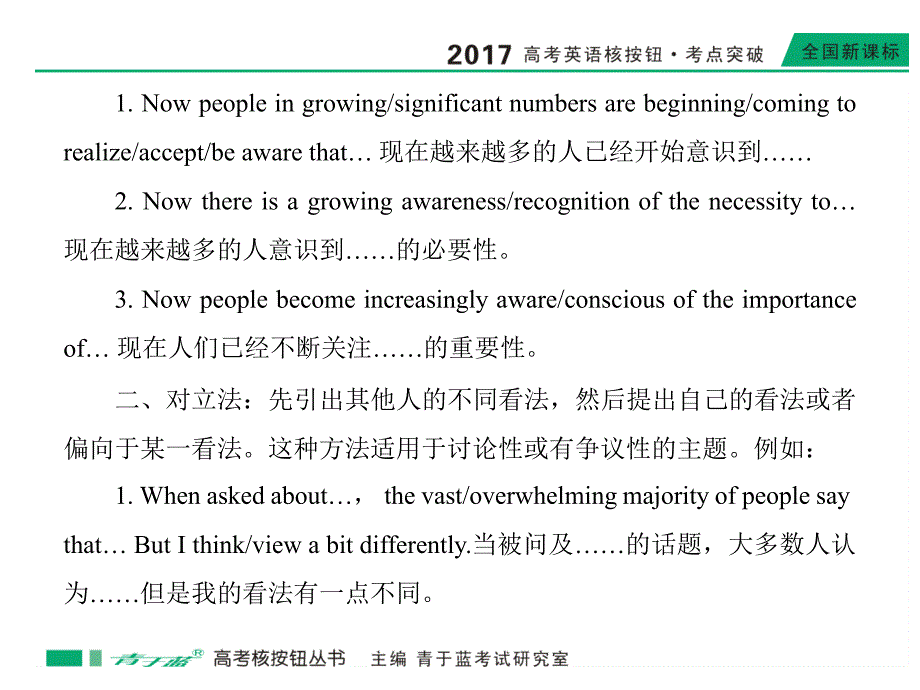 2017版高考英语新课标版《核按钮考点突破》课件2017专题六_第2页