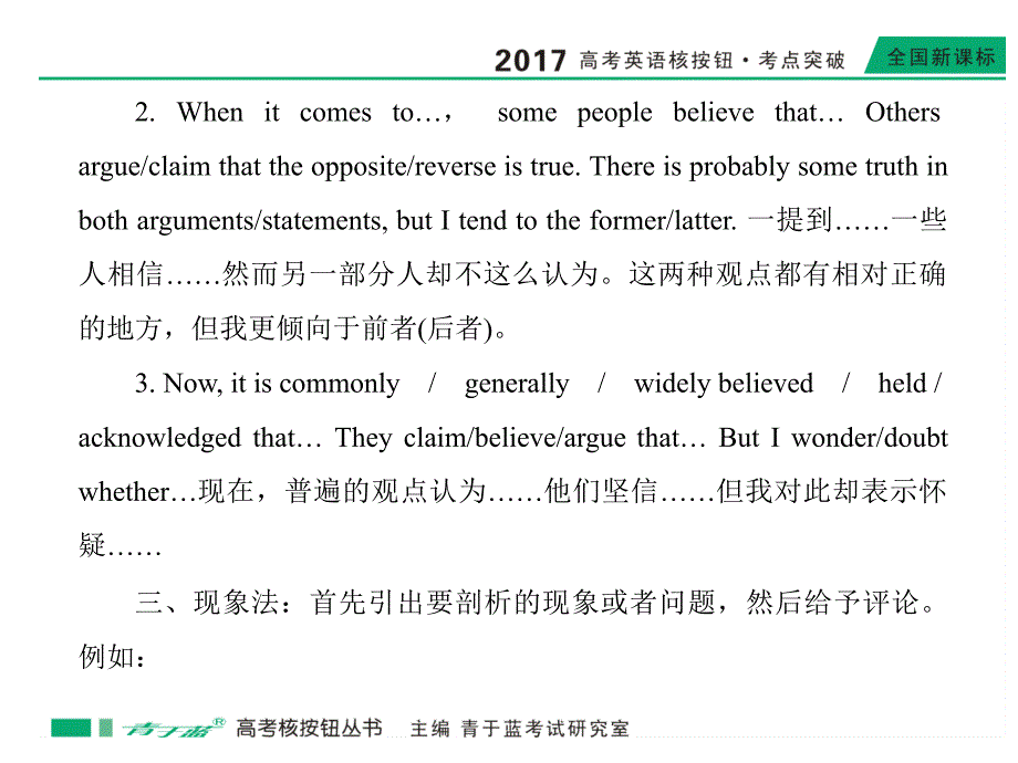 2017版高考英语新课标版《核按钮考点突破》课件2017专题六_第3页