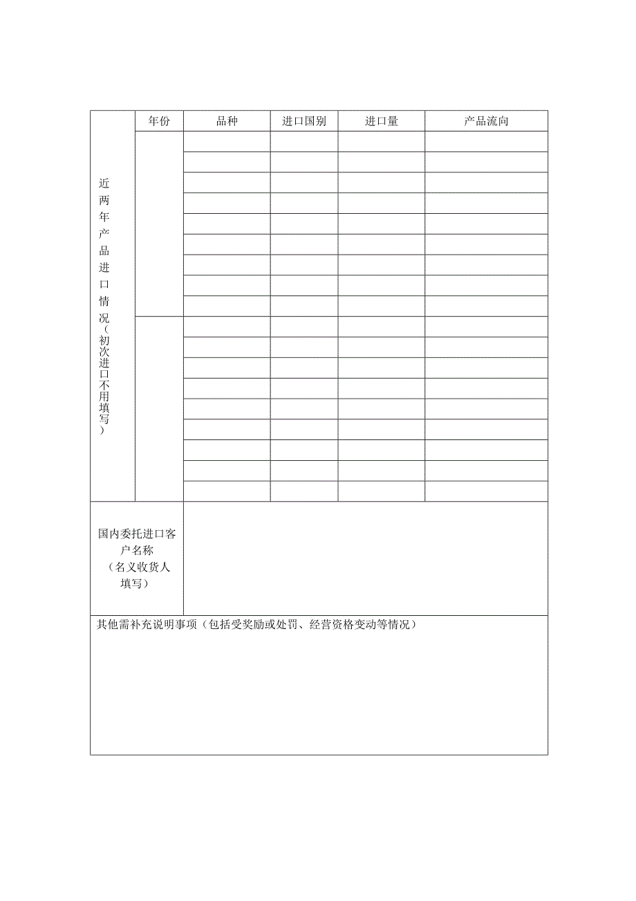 进口食品化妆品收货人备案申请表_第4页