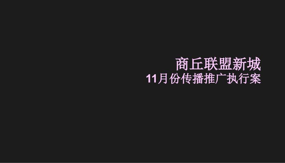 河南商丘联盟新城传播推广执行案_第1页