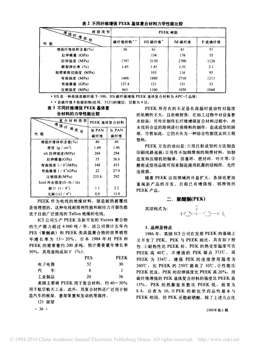 新型工程塑料聚芳醚酮的发展和应用_第3页