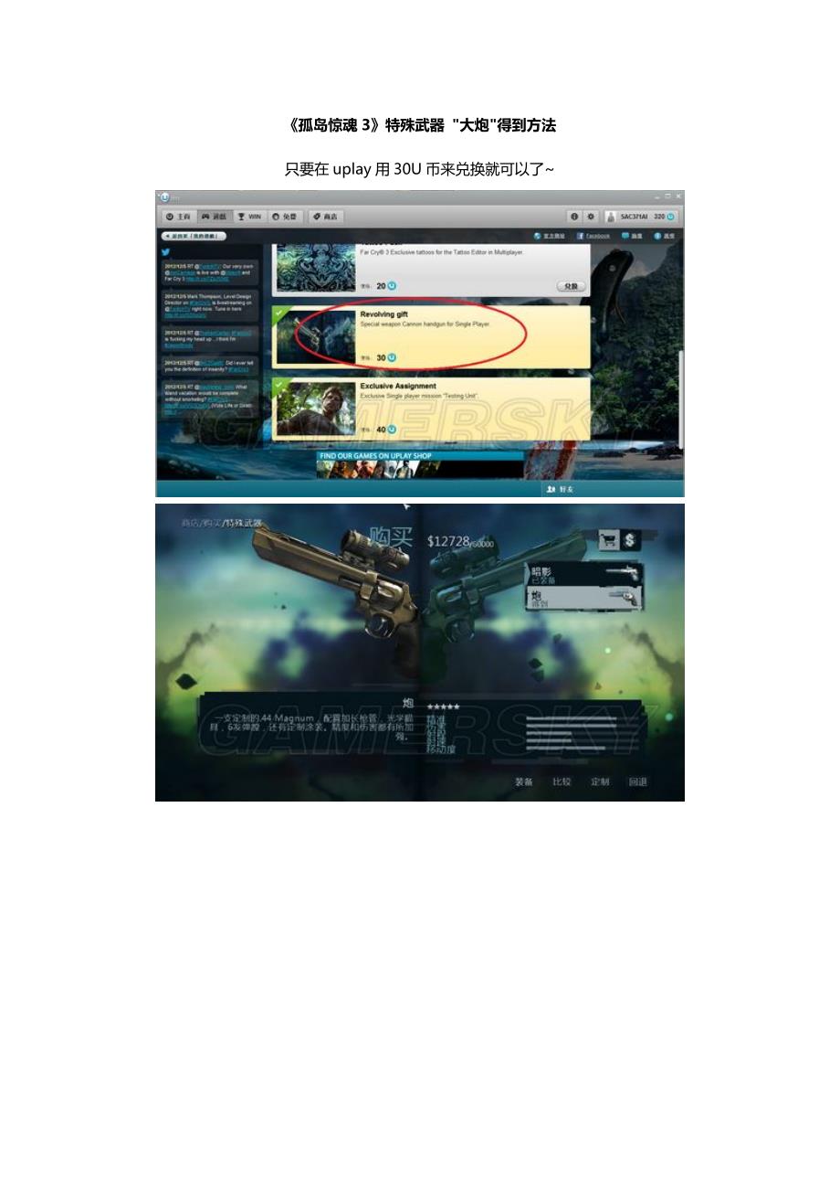 《孤岛惊魂3》特殊武器 大炮得到方法_第1页