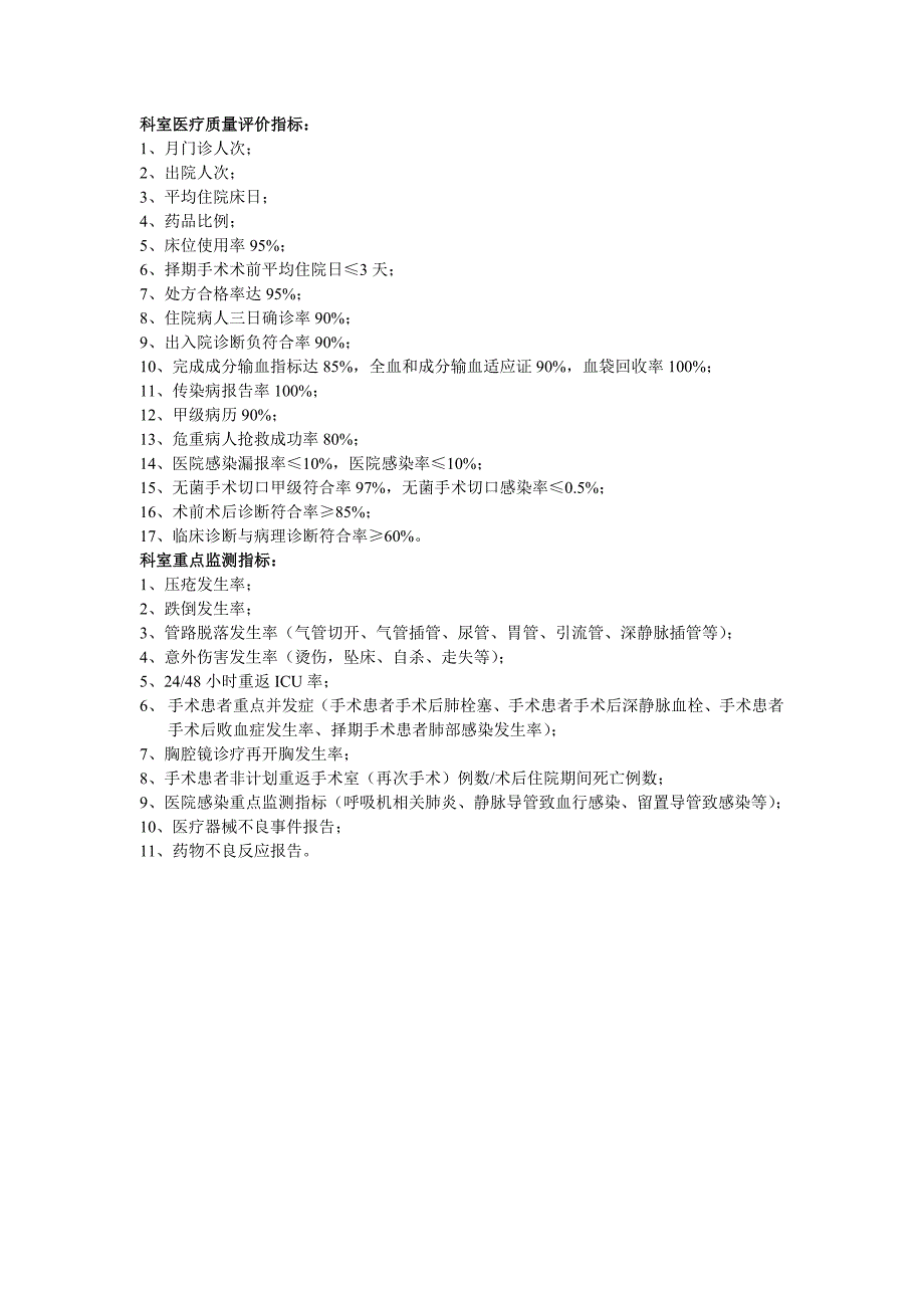 科室医疗质量评价指标和科室重点监测指标_第3页