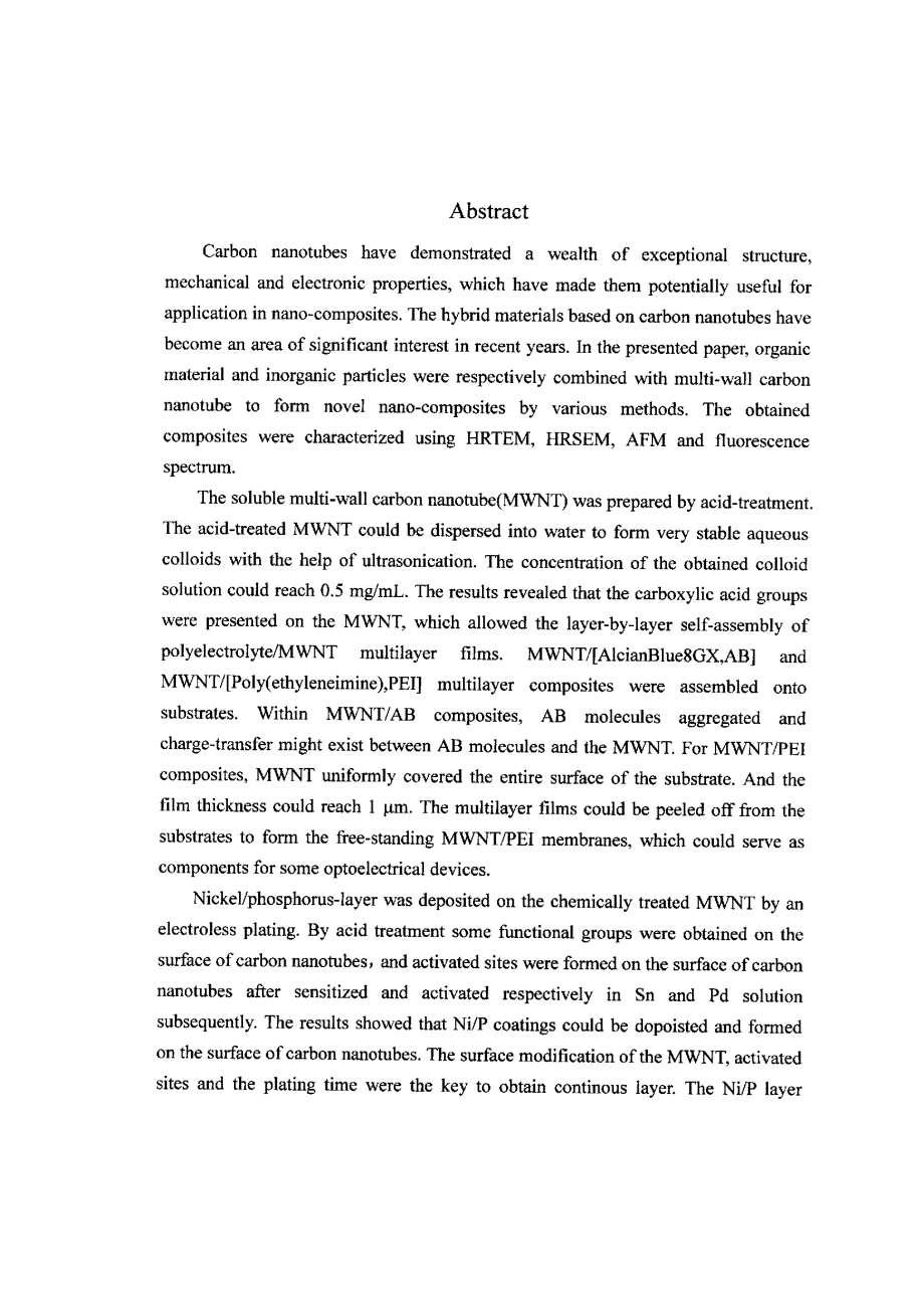 碳纳米管基复合材料的制备及表征_第2页