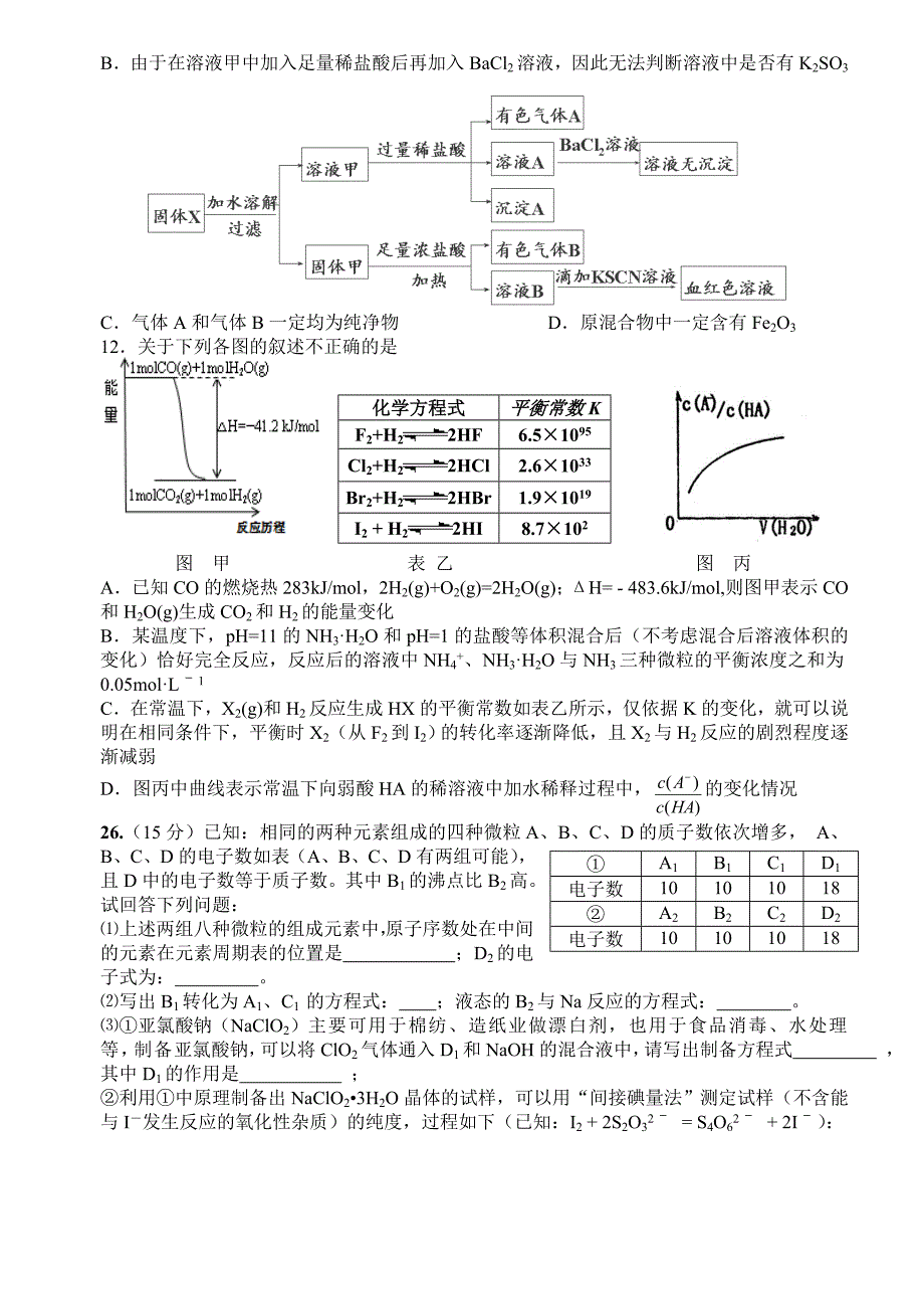 浙江省各地市二模试题理综化学汇编(二)_第2页