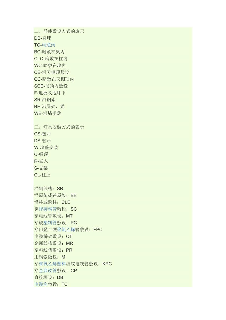 导线敷设方式表示_第1页