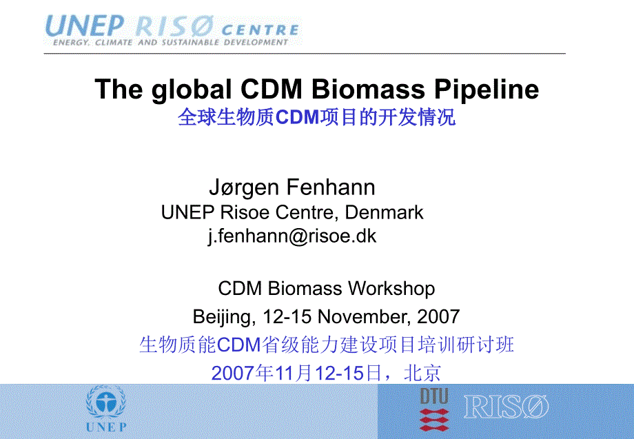 全球生物质CDM项目的开发情况_第1页