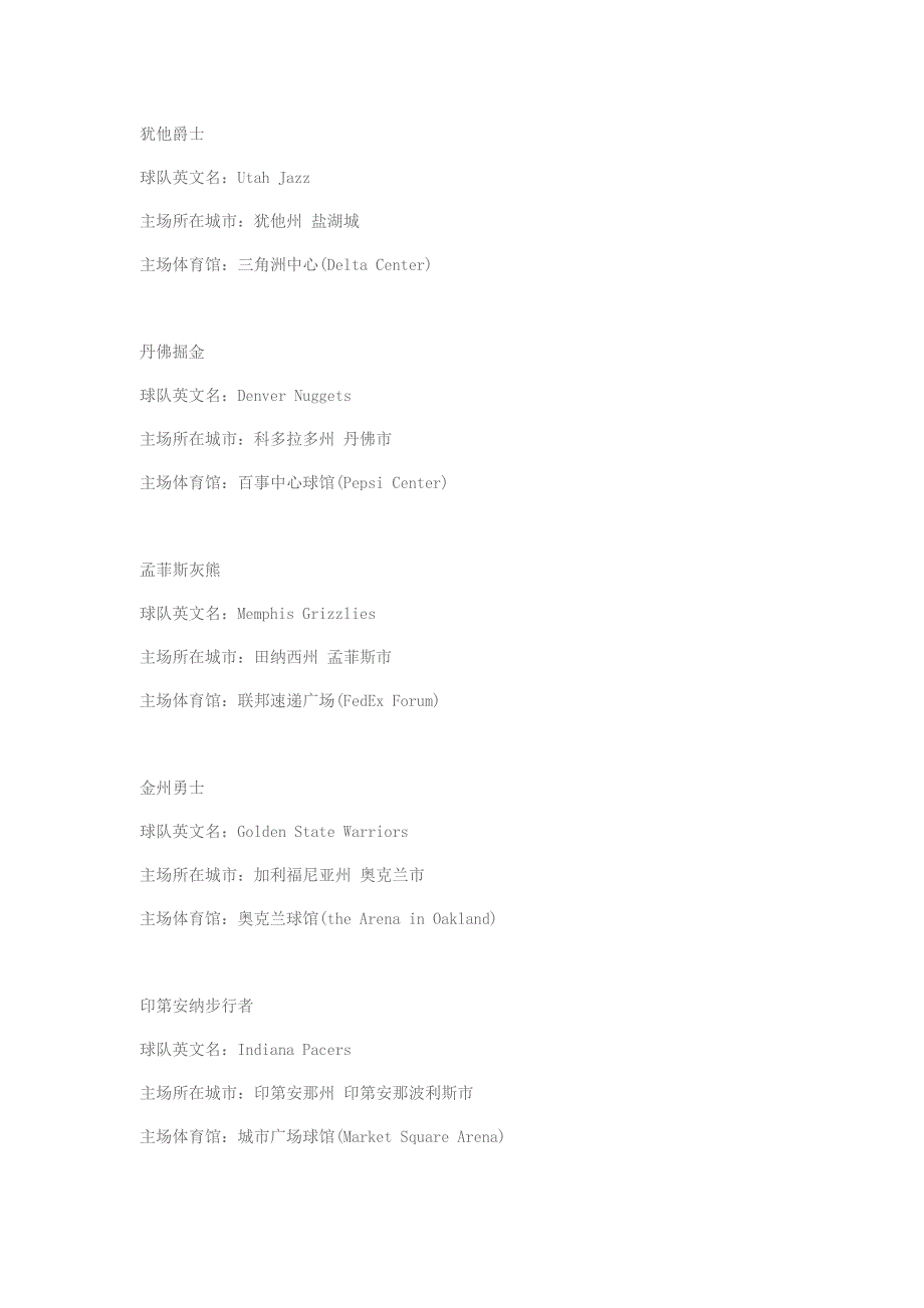 NBA各队对应的城市_第3页