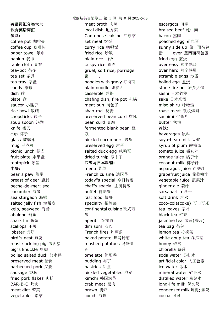 实用英语词汇大全_第1页