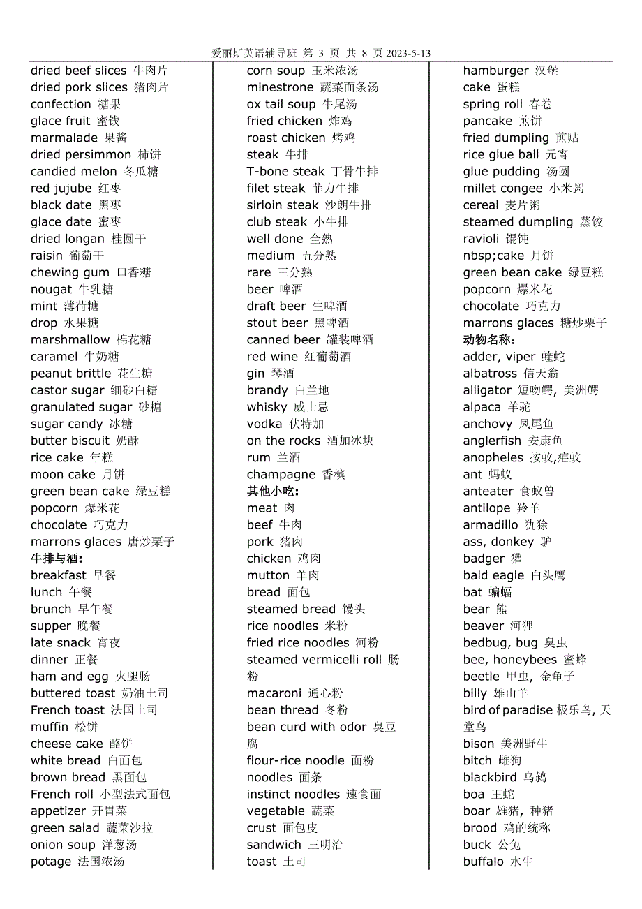 实用英语词汇大全_第3页