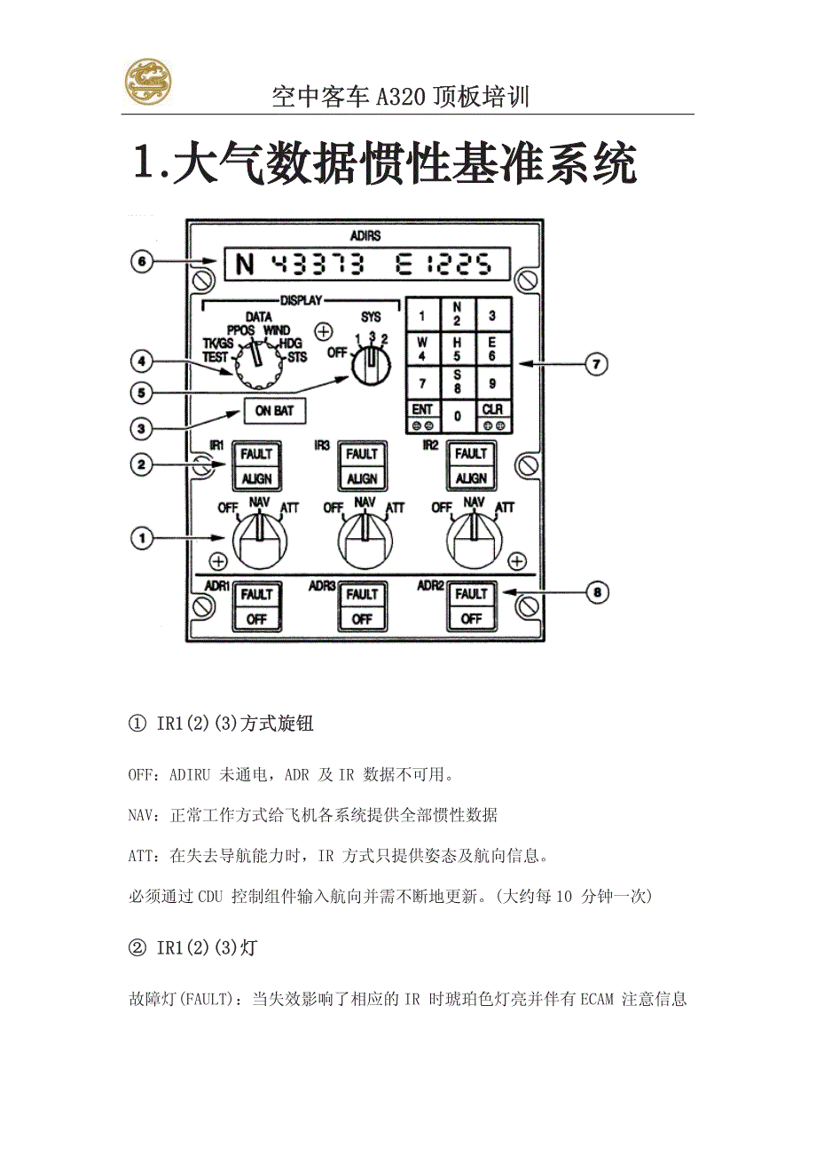 空中客车A320顶板培训_第1页