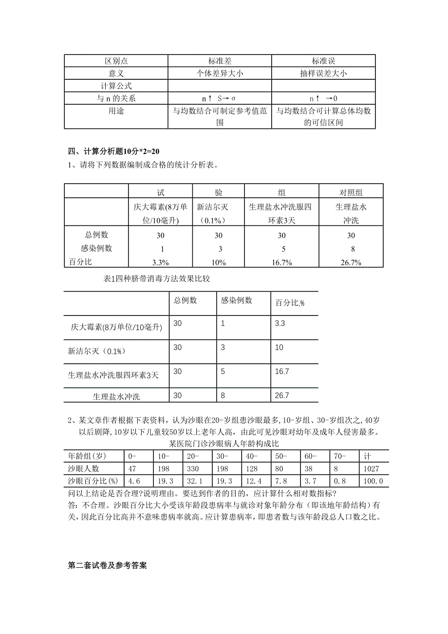 医学统计学模拟试卷及答案_第4页