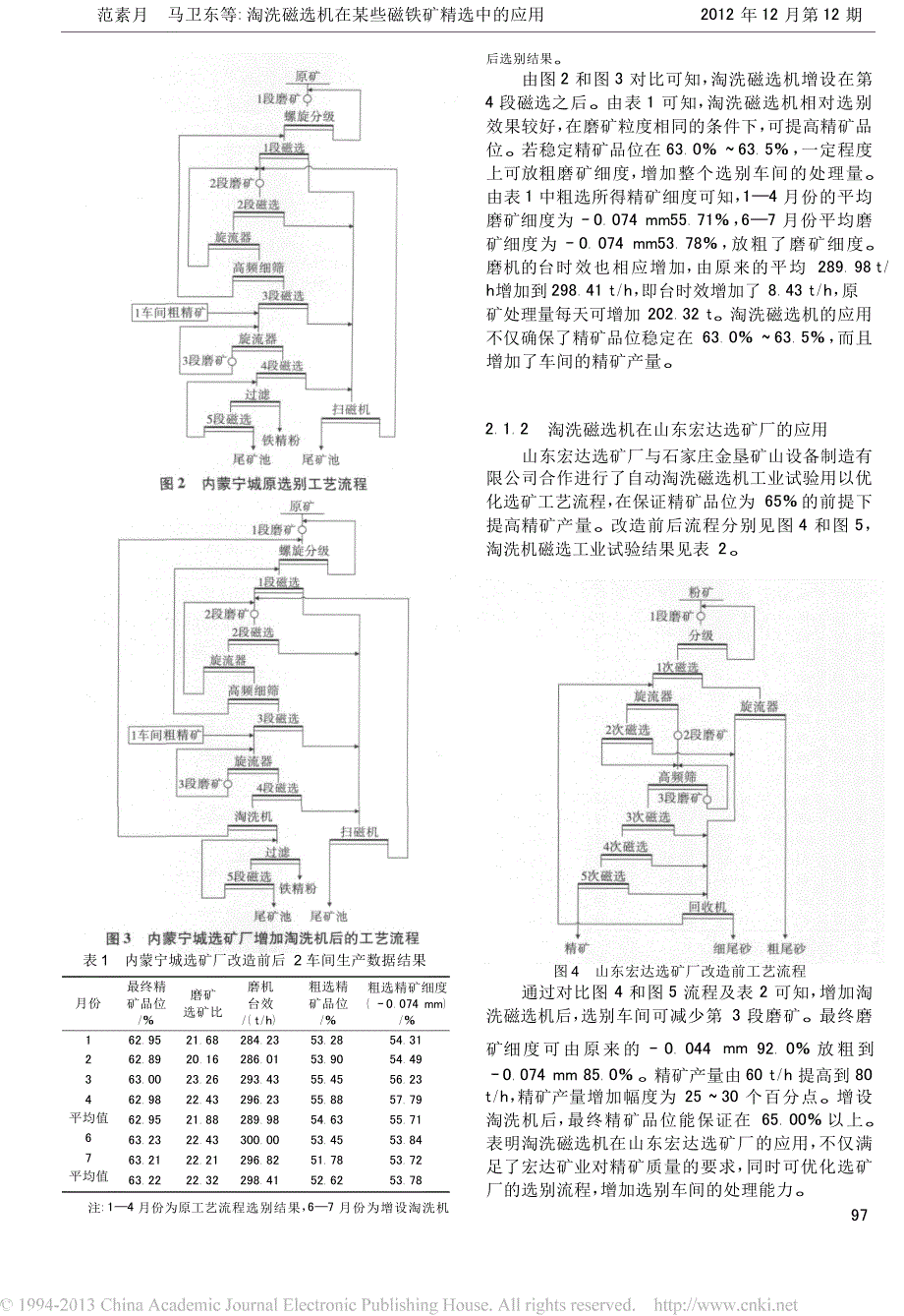 淘洗磁选机在某些磁铁矿精选中的应用_第2页