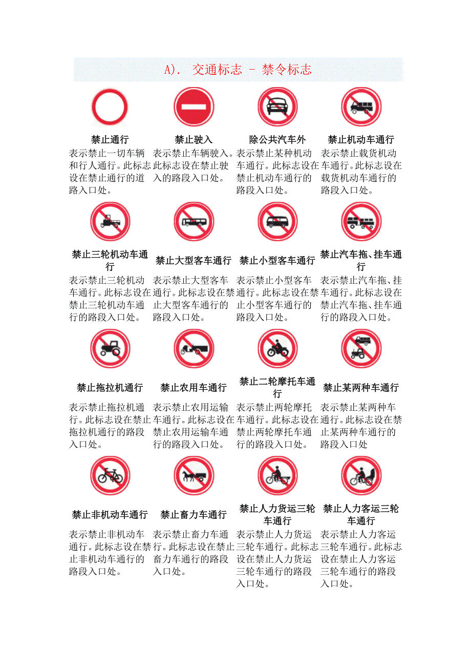 交通标志图片图解大全22页_第1页