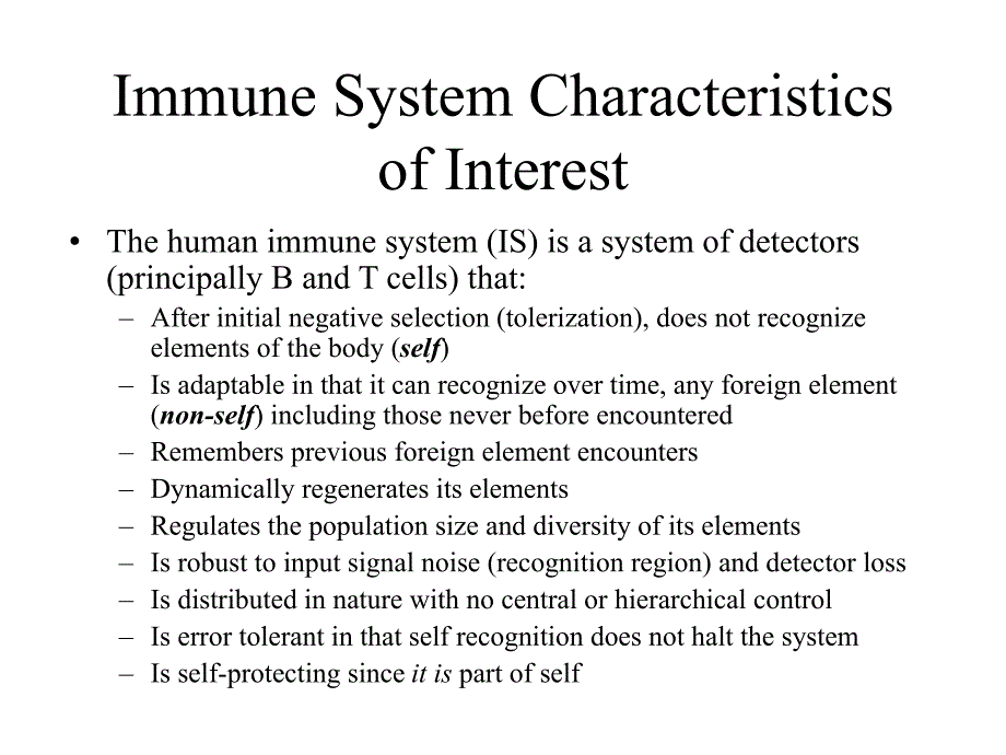Immune System Metaphors Applied to Intrusion Detection and ：免疫系统应用于入侵检测和隐喻_第3页