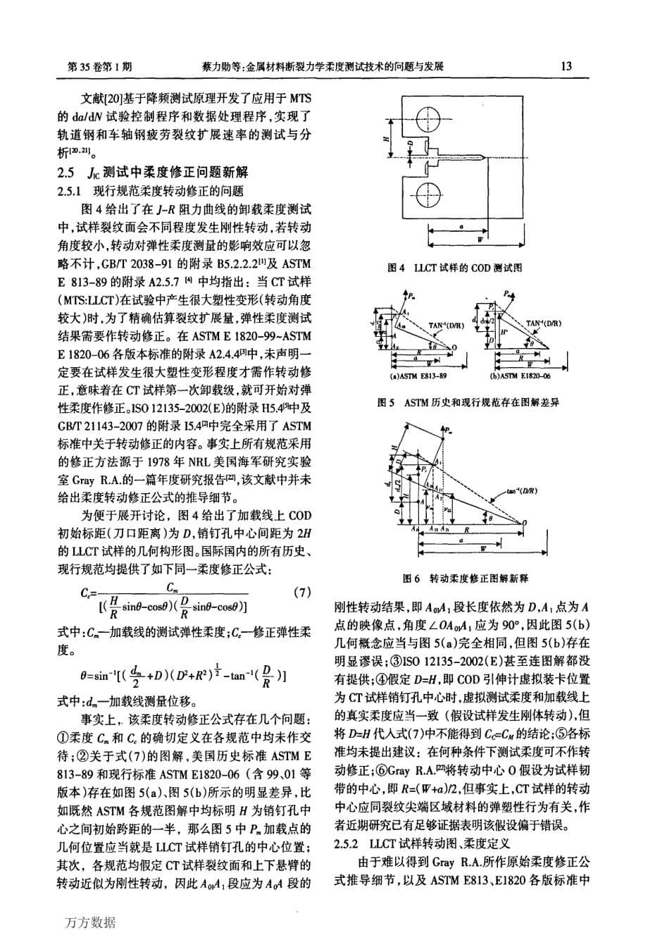 金属材料断裂力学柔度测试技术的问题与发展_第5页