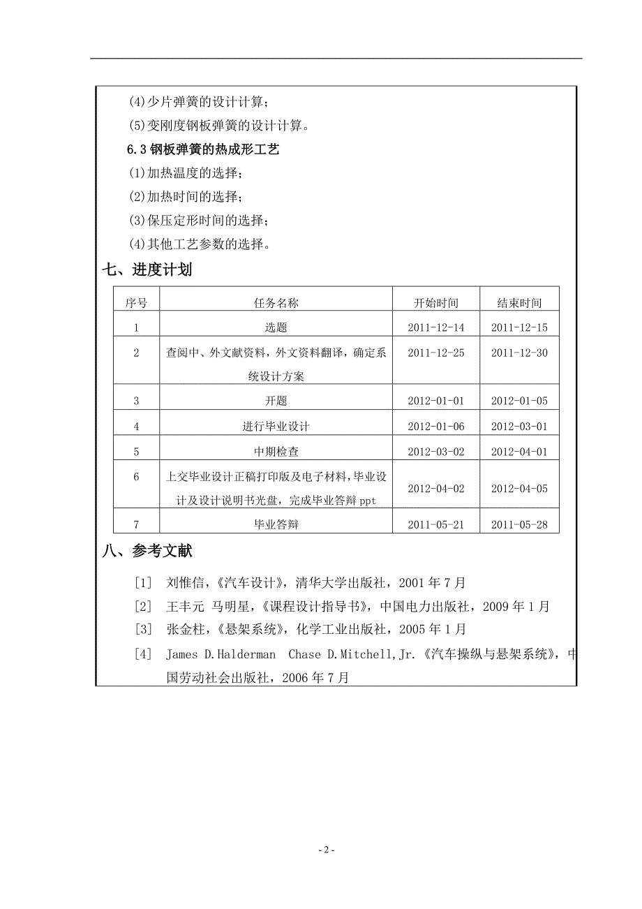 钢板弹簧开题报告_第4页