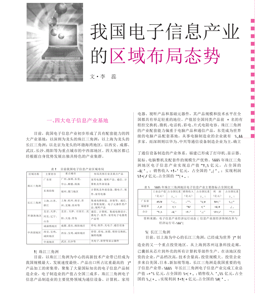 我国电子信息产业的区域布局态势_第1页