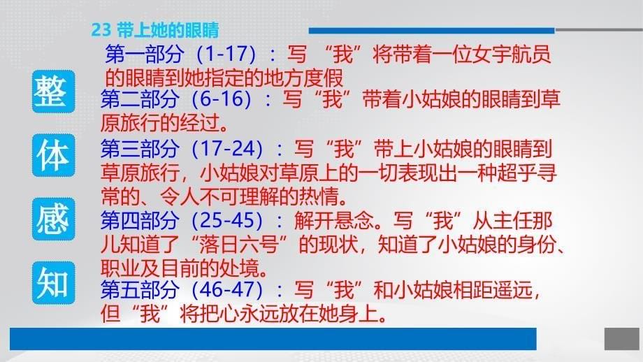 人教部编版七年级语文下册课件：23 带上她的眼睛 (共14张)_第5页