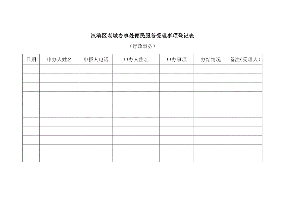 便民服务受理事项登记表(行政事务)_第3页