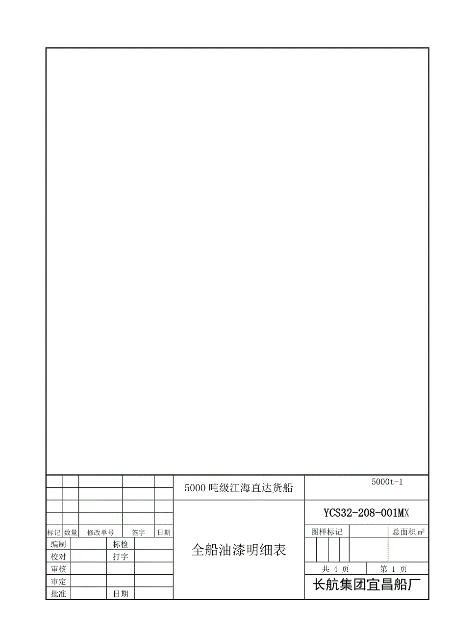 船舶全船油漆配套明细表_第1页