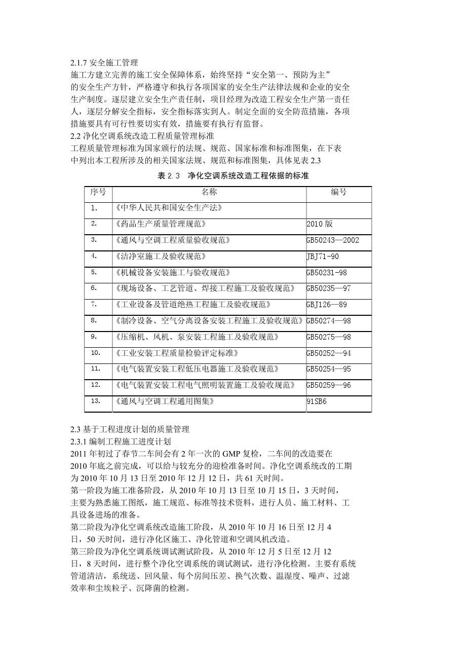 北京同仁堂净化空调改造工程质量管理_第5页