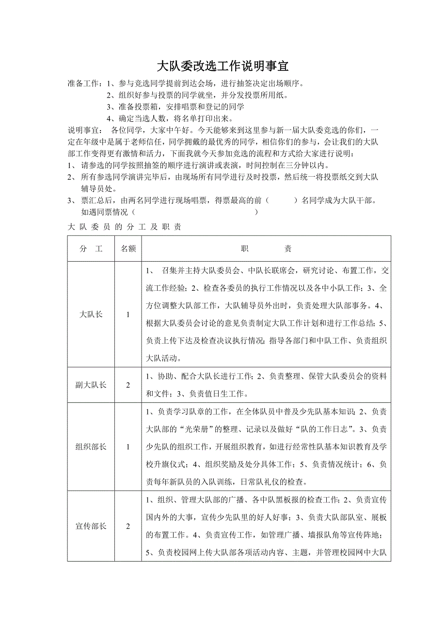 大队委改选工作说明事宜_第1页