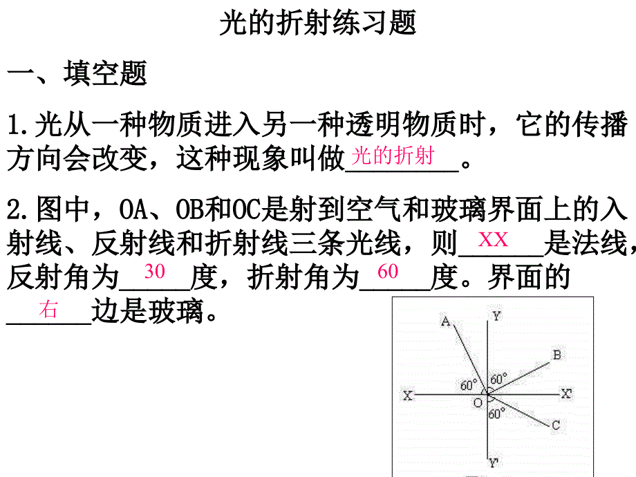 七年级科学光的折射练习题2_第1页