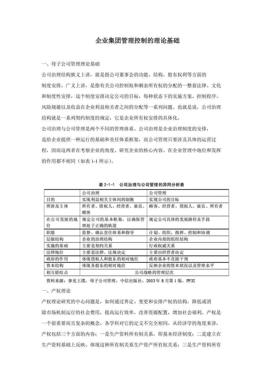 企业集团管理控制的理论基础_第1页