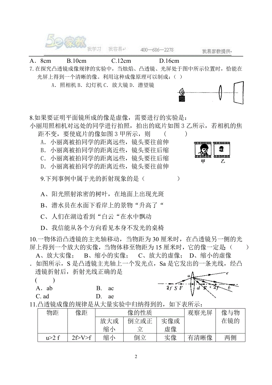 光学拓展性练习题_第2页