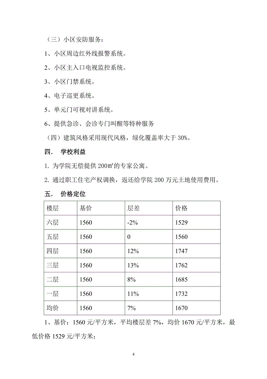 锦州市世博城房屋开发有限公司关于辽宁医学院职工住宅_第4页