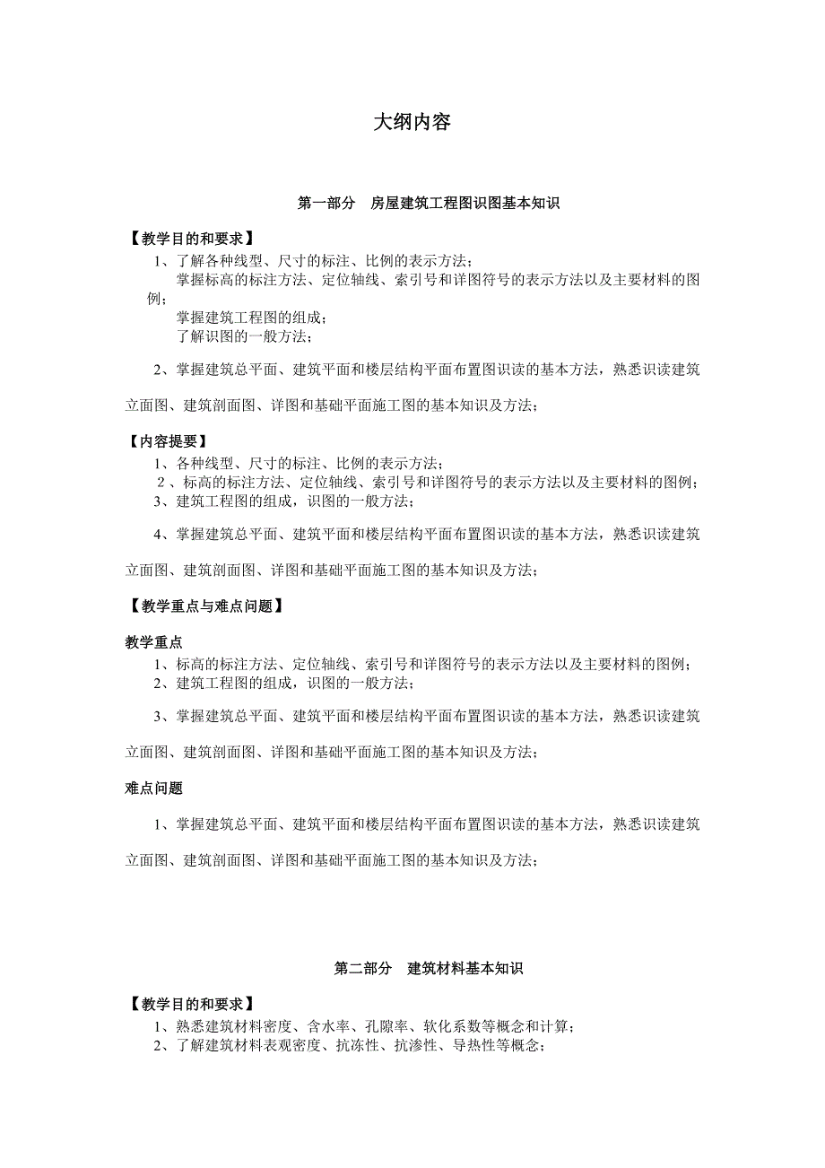 建筑工程概论课程教学大纲_第3页