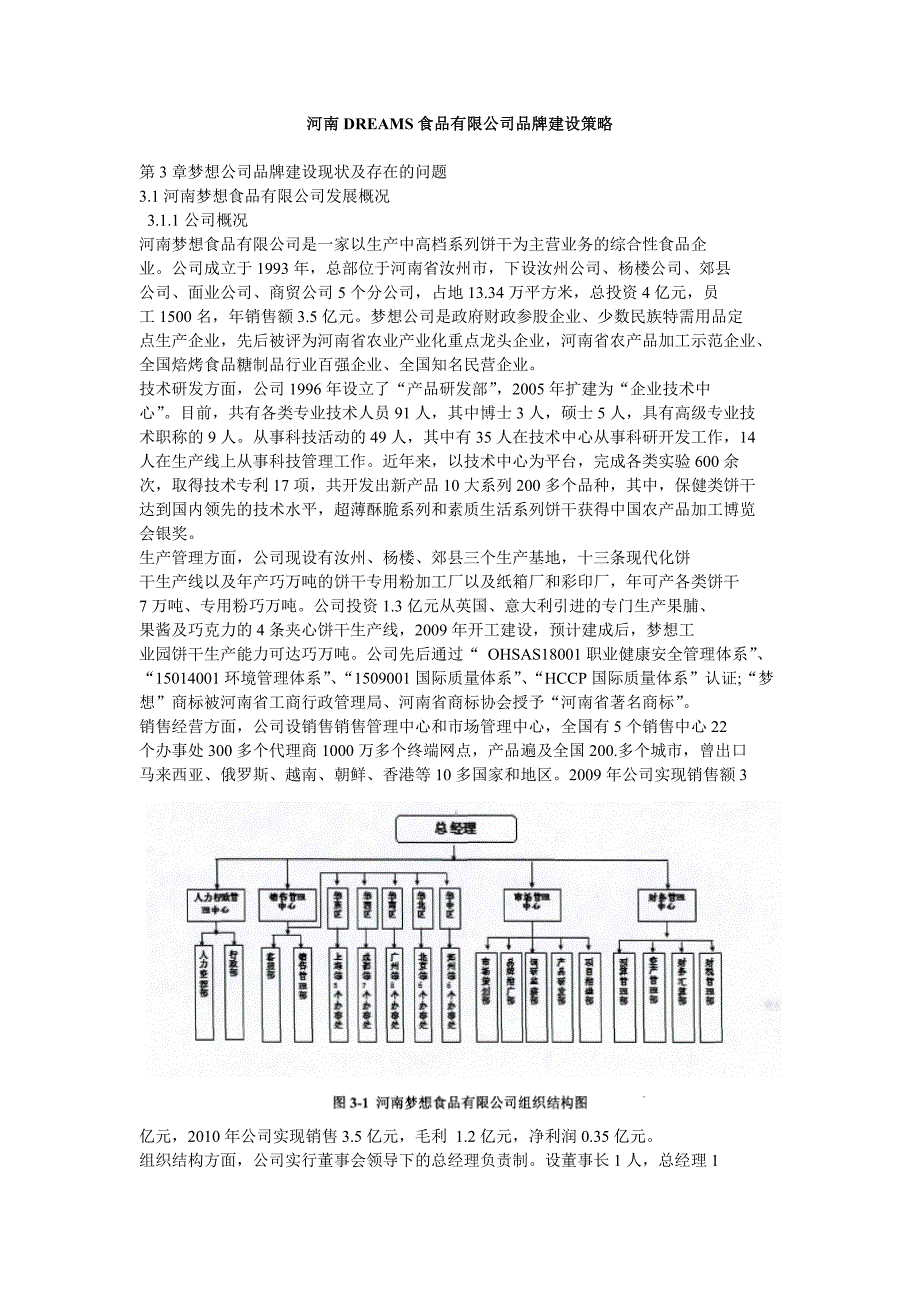 河南dreams食品有限公司品牌建设策略精选_第1页