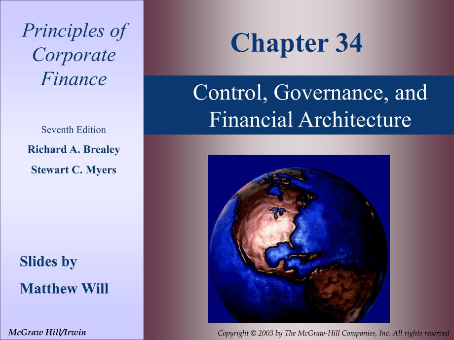 Chapter_34Control, Governance, and Financial Architecture(公司金融,英文版)_第1页