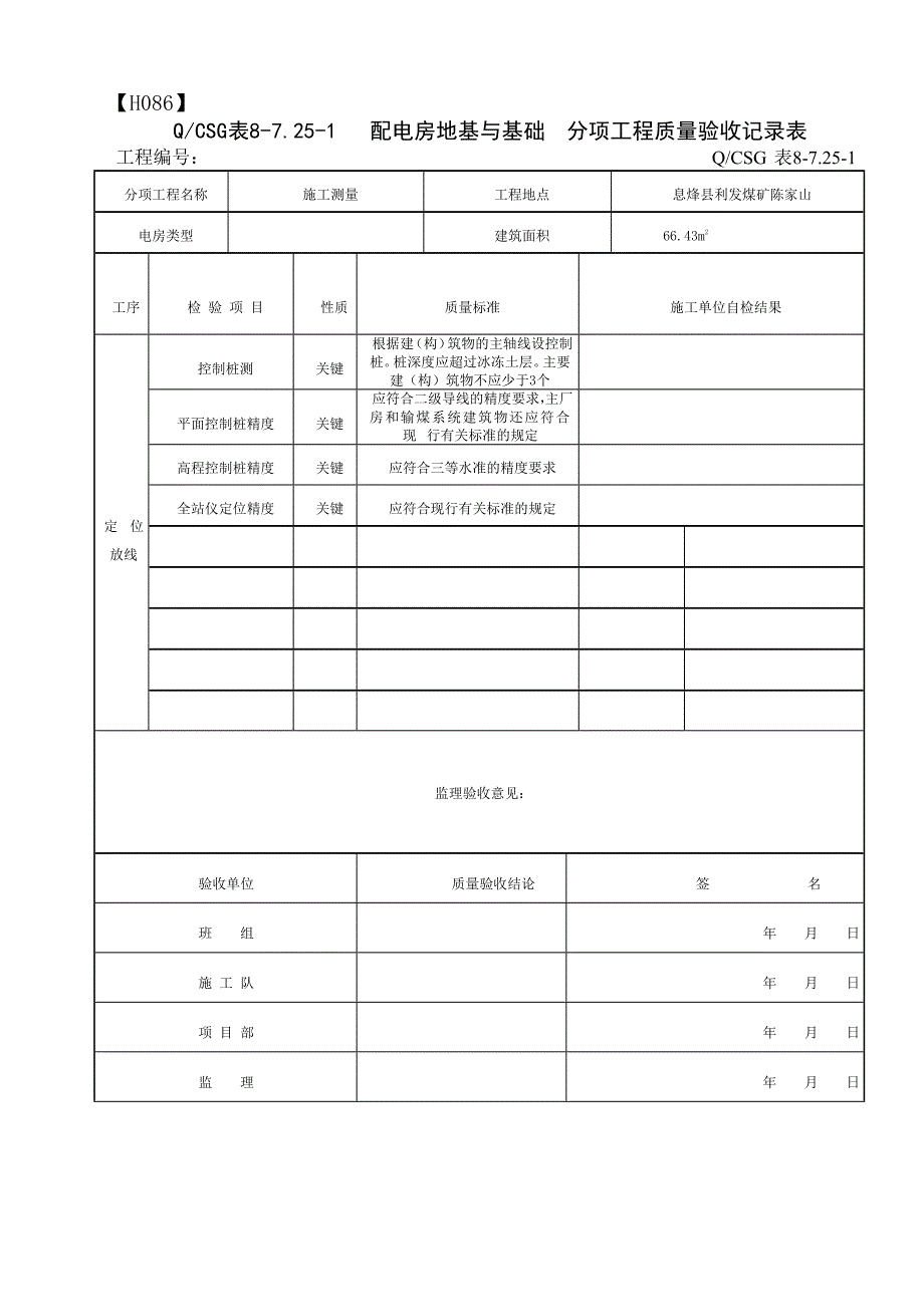 10kV开关站  评级表格_第1页