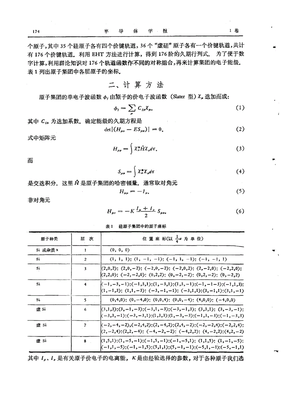 硅中杂质能级的理论计算_第2页